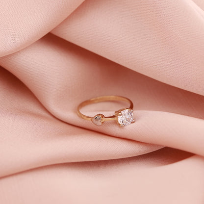 Inel Solitaire Aur 14k cu Inima