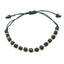 Bratara Snur Bile Aur 14k si Cristal Verde Inchis 4mm