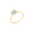 Inel Aur Galben si Alb 14k Solitaire Clasic