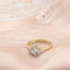 Inel Aur Galben si Alb 14k Solitaire Clasic