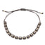 Bratara Aur 14k Snur Bile si Hematit Cilindric Gri 5mm