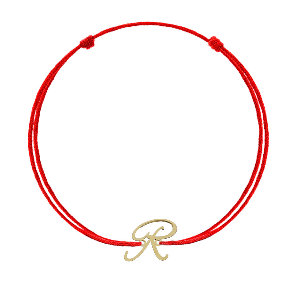 Bratara Aur 14k Snur Rosu Litera R