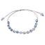 Bratara Snur cu Bile Aur 14k si Cristal Albastru 4mm