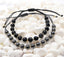 Bratara Snur Negru cu Bile de Aur 14k si Onix 6mm