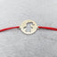 Bratara Snur Rosu Aur 14k Banut cu Fetita Laser Cut