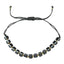 Bratara Snur Unisex Bile Aur 14k si Hematit Wavy Link