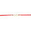 Martisor Bratara Snur Rosu Aur 14k Infinit si Bilute