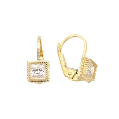 Cercei Copii Aur 14k cu Piatra Zirconia