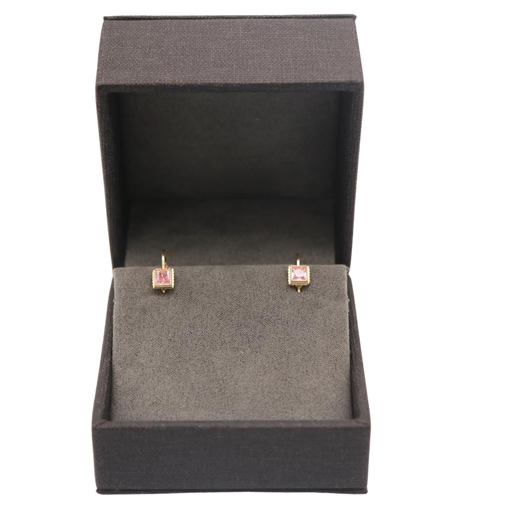 Cercei Copii Aur 14k cu Piatra Zirconia