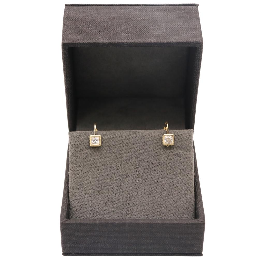 Cercei Copii Aur 14k cu Piatra Zirconia