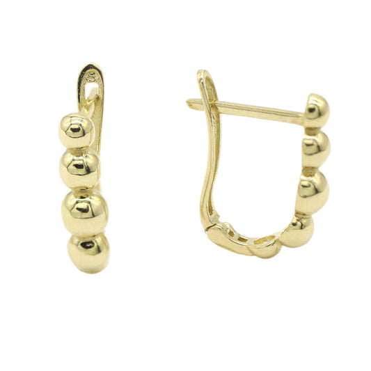 Cercei Aur 14k cu Elemente Rotunde 4mm