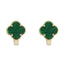 Cercei Aur 14k cu Floare Malachit 1cm