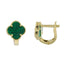 Cercei Aur 14k cu Floare Malachit 1cm