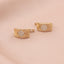Cercei Aur 14k Model Floral cu Pietre Zirconia