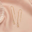 Cercei Fir Dublu Aur 14k Infinit cu Pietre Zirconia