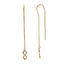 Cercei Fir Dublu Aur 14k Infinit cu Pietre Zirconia