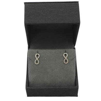 Cercei Aur 9k Infinit cu Pietre Zirconia