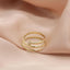 Inel Aur 14k Cui Dublu cu Pietre Zirconia