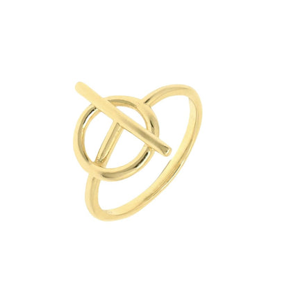 Inel Aur 14k Minimalist T-Bar