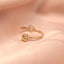 Inel Reglabil Aur 14k Double Heart cu Inimi
