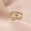 Inel Aur 14k Floare si Element Rotund cu Zirconia