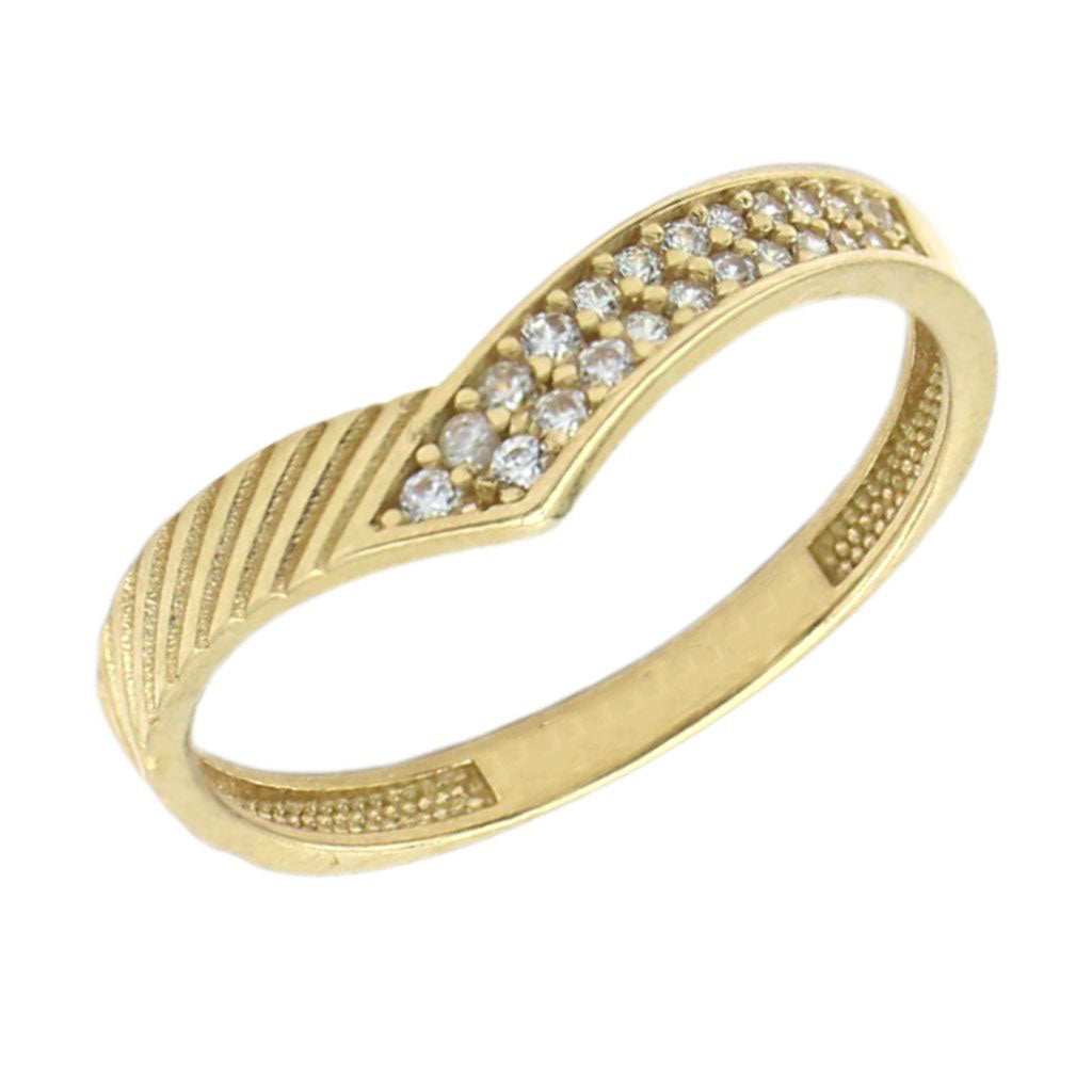Inel Aur 14k Model Minimalist V-Shape
