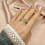 Inel Dublu Aur 14k Sarpe cu Pietre Zirconia