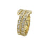 Inel Dublu Aur 14k Sarpe cu Pietre Zirconia