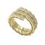 Inel Dublu Aur 14k Sarpe cu Pietre Zirconia