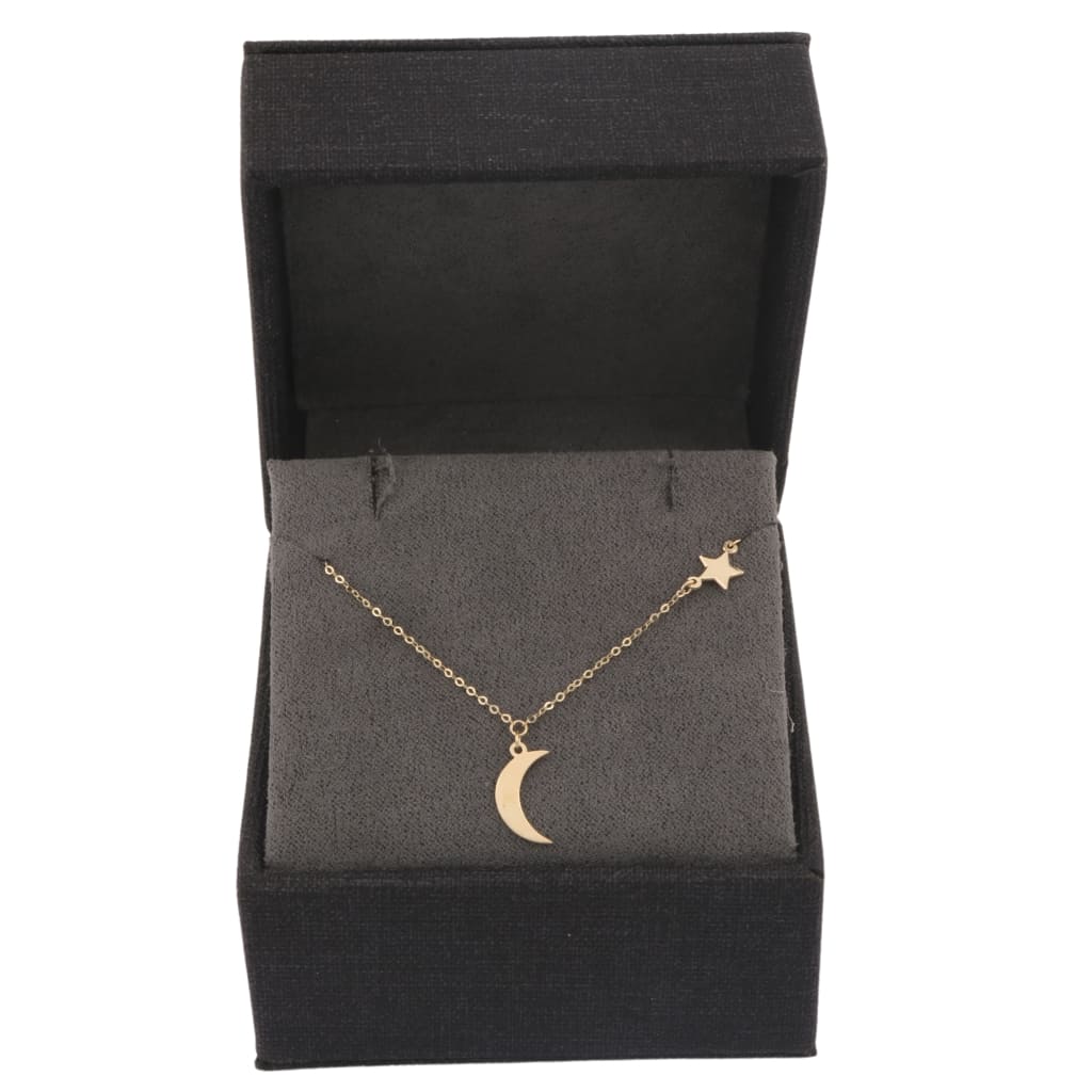 Lant Aur 14k Semiluna si Stea Starry Night