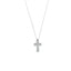 Lant Aur Alb 14k Cruce cu Pietre Zirconia Faith