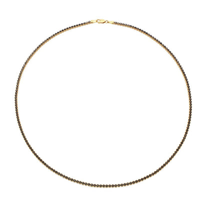 Lant Tennis Aur Galben 14k cu Pietre Negre