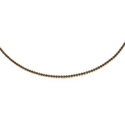 Lant Tennis Aur Galben 14k cu Pietre Negre