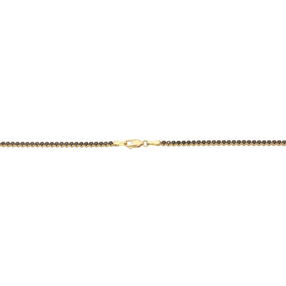 Lant Tennis Aur Galben 14k cu Pietre Negre