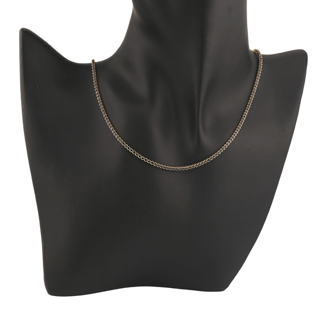 Lant Tennis Aur Galben 14k cu Pietre Negre