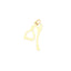 Martisor Pandantiv Aur 14k Contur Ghiocel
