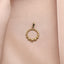 Pandantiv Aur 14k cu Elemente Rotunde 3mm