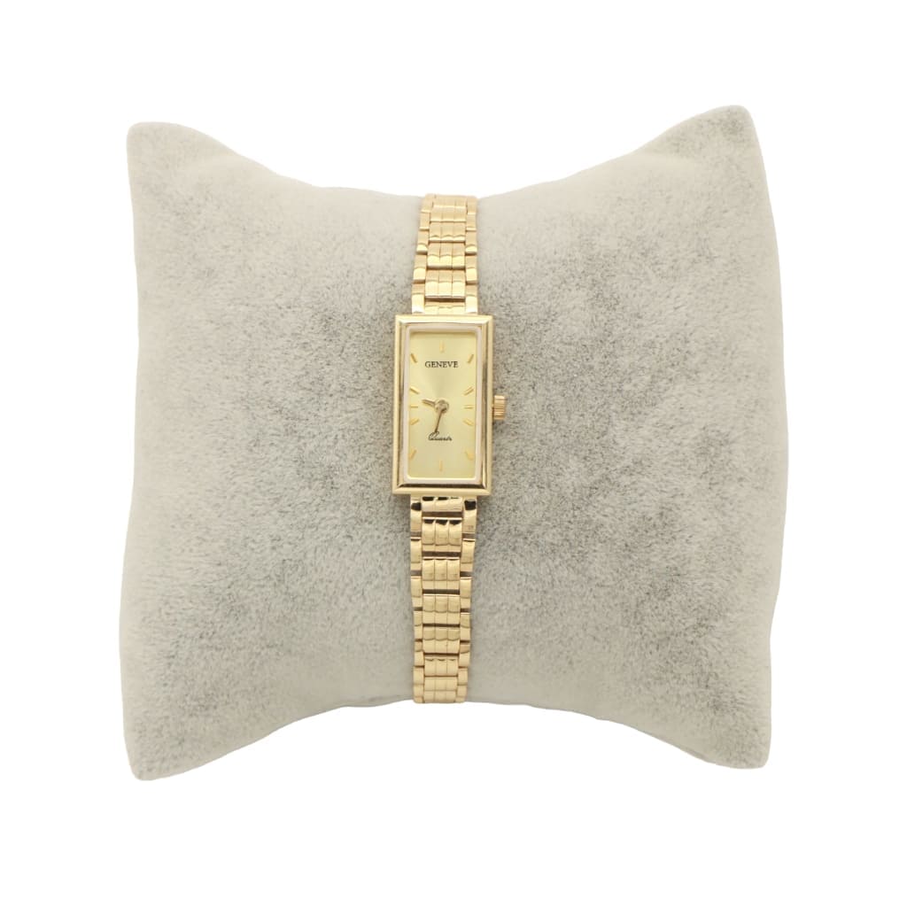 Ceas Aur 14k Geneve Dama Cadran Dreptunghiular 10mm