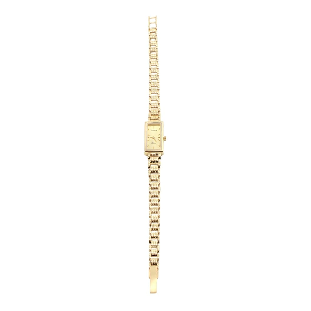 Ceas Aur 14k Geneve Dama Cadran Dreptunghiular 10mm