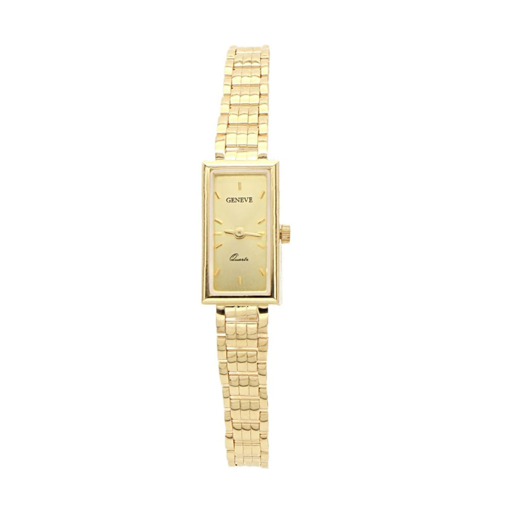 Ceas Aur 14k Geneve Dama Cadran Dreptunghiular 10mm