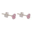 Cercei Argint Birthstone Luna Octombrie - Baby Pink