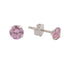 Cercei Argint Birthstone Luna Octombrie - Baby Pink