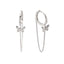 Cercei Argint Butterfly Chain Hoops