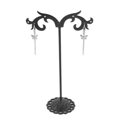 Cercei Argint Butterfly Chain Hoops