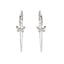 Cercei Argint Butterfly Chain Hoops