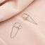 Cercei Argint Butterfly Chain Hoops