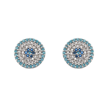 Cercei Argint Evil Eye Turcoaz