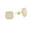 Cercei Aur 14k Floare cu Email 1cm