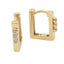 Cercei Aur 14k Tip Huggie Hoops cu Pietre Zirconia