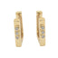 Cercei Aur 14k Tip Huggie Hoops cu Pietre Zirconia